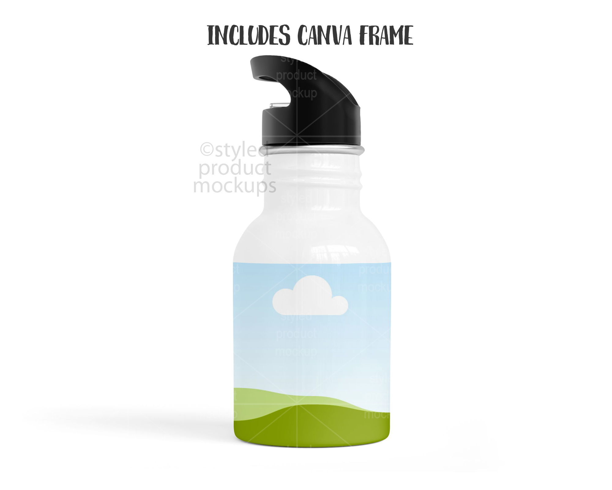 400ml Water Bottle Mockup