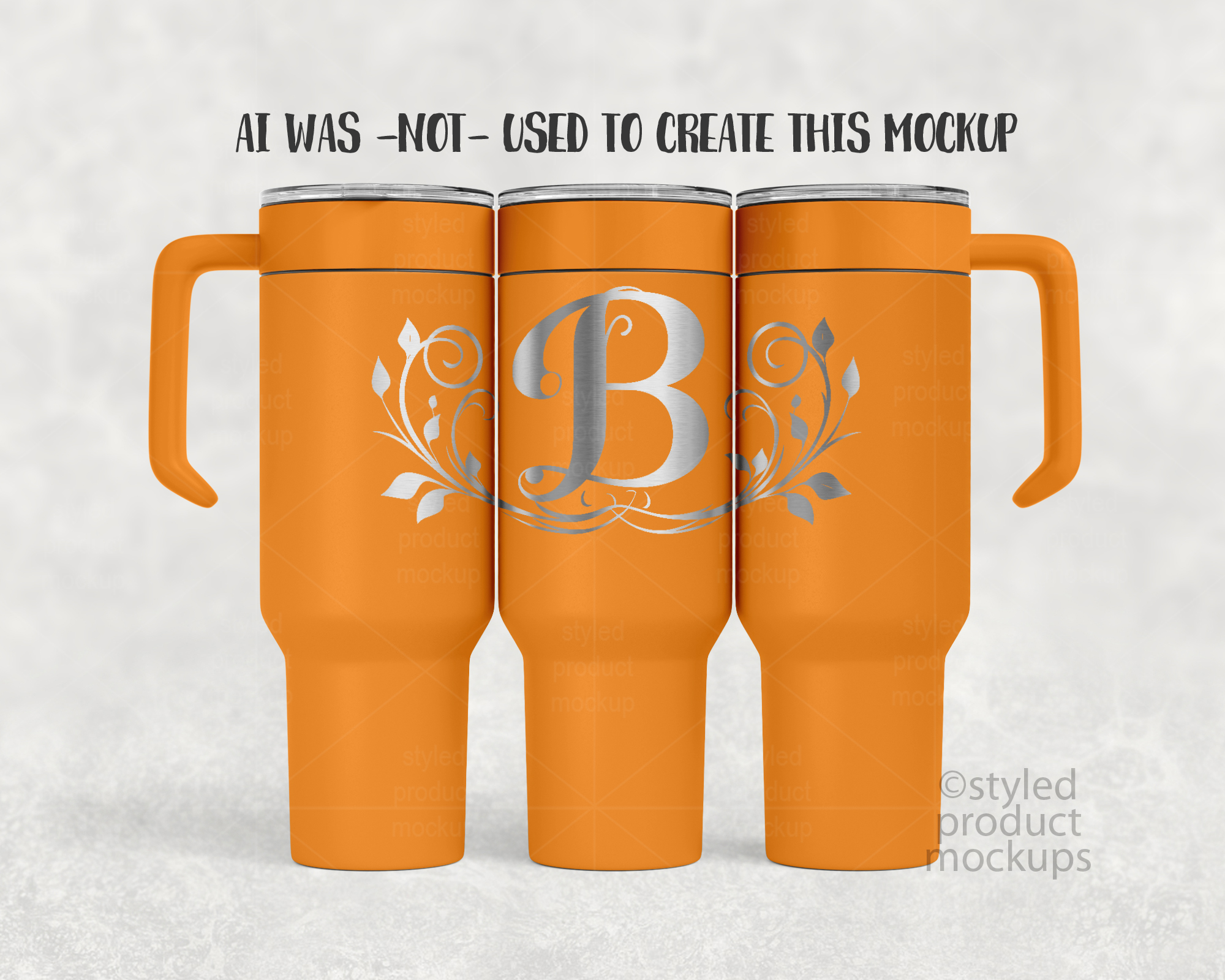 40oz Laser Tumbler Mockup