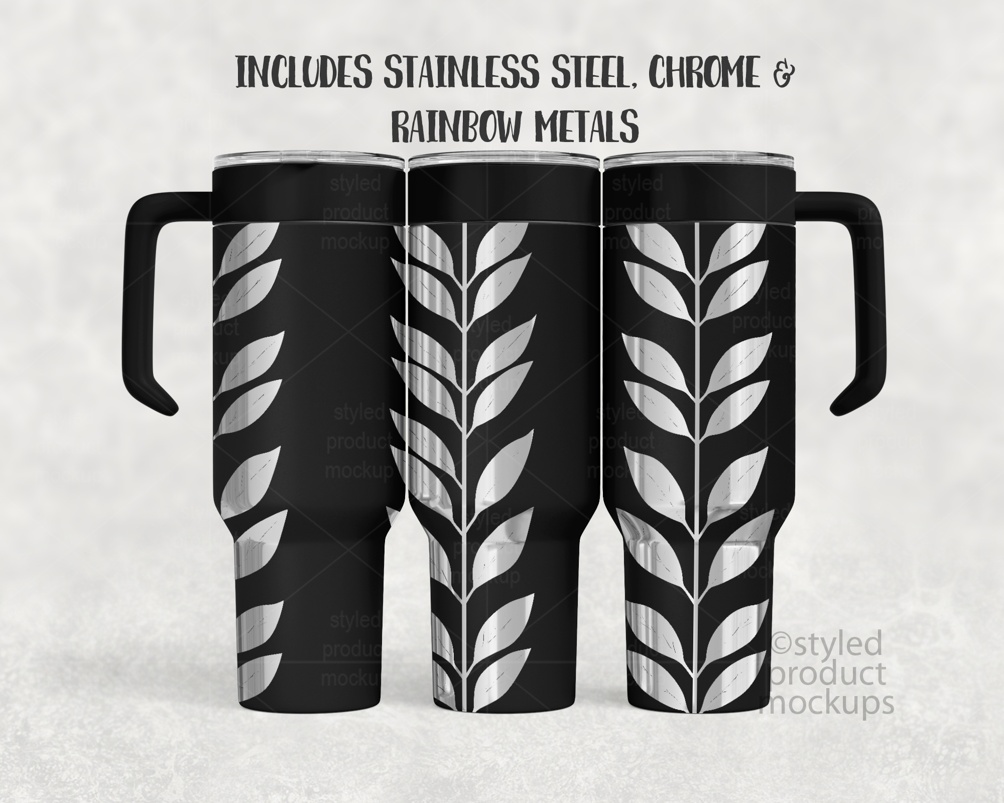 40oz Laser Tumbler Mockup