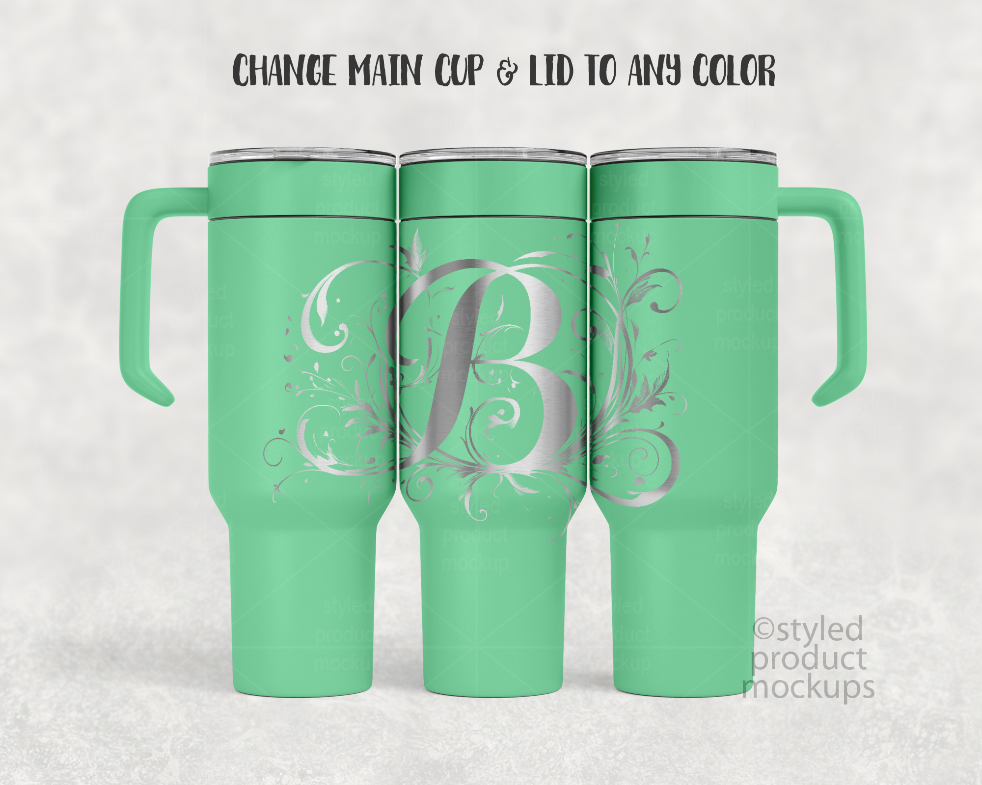 40oz Laser Tumbler Mockup