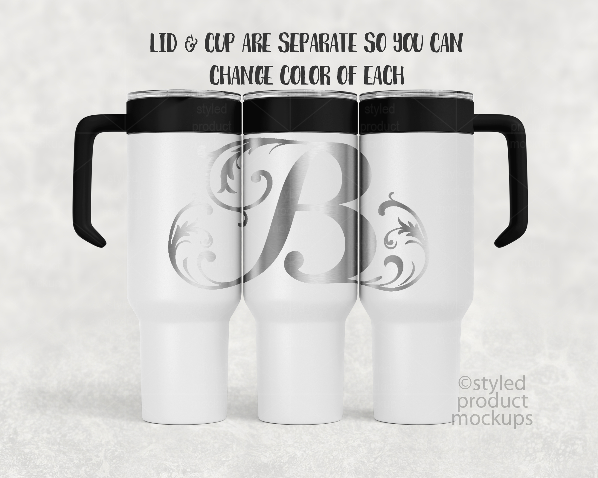 40oz Laser Tumbler Mockup