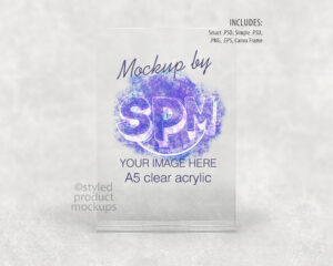 A5 Acrylic Photo Panel Mockup