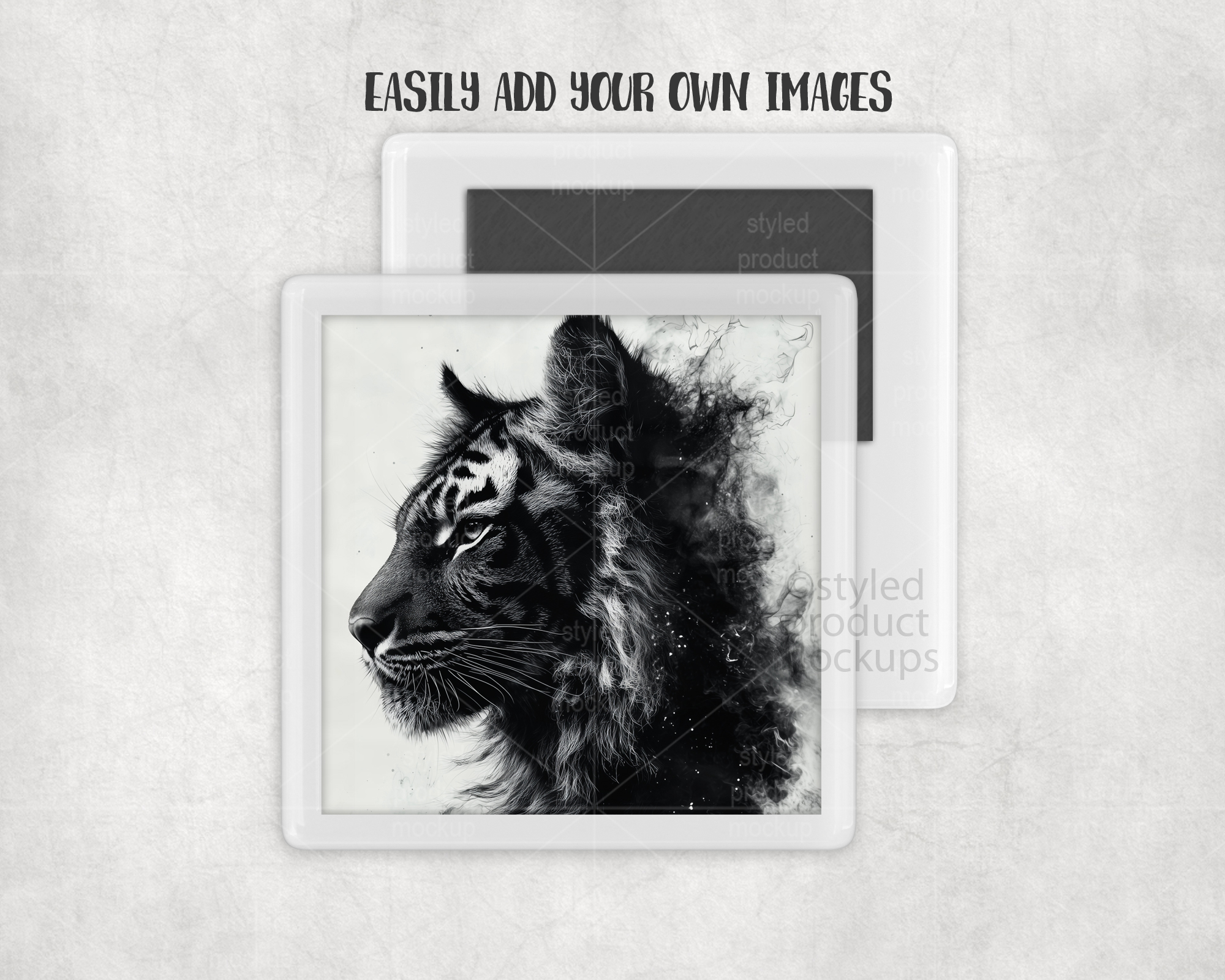 Square Snap In Magnet Mockup