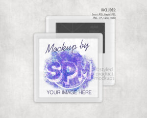 Square Snap In Magnet Mockup