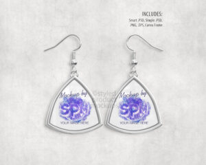 Triangle Metal Earring Mockup