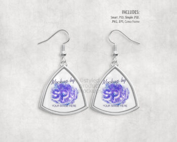 Triangle Metal Earring Mockup