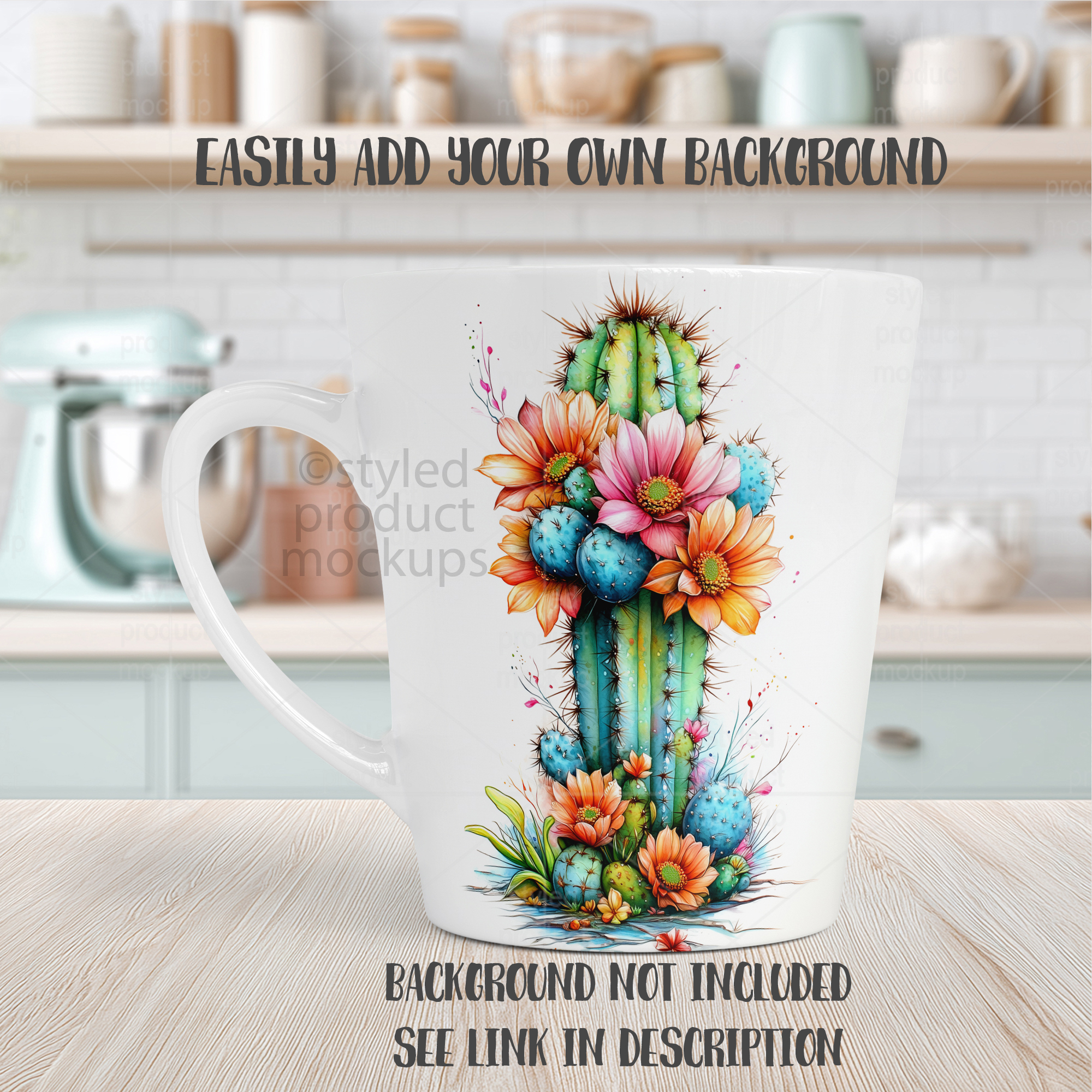 12oz Latte Mug Mockup
