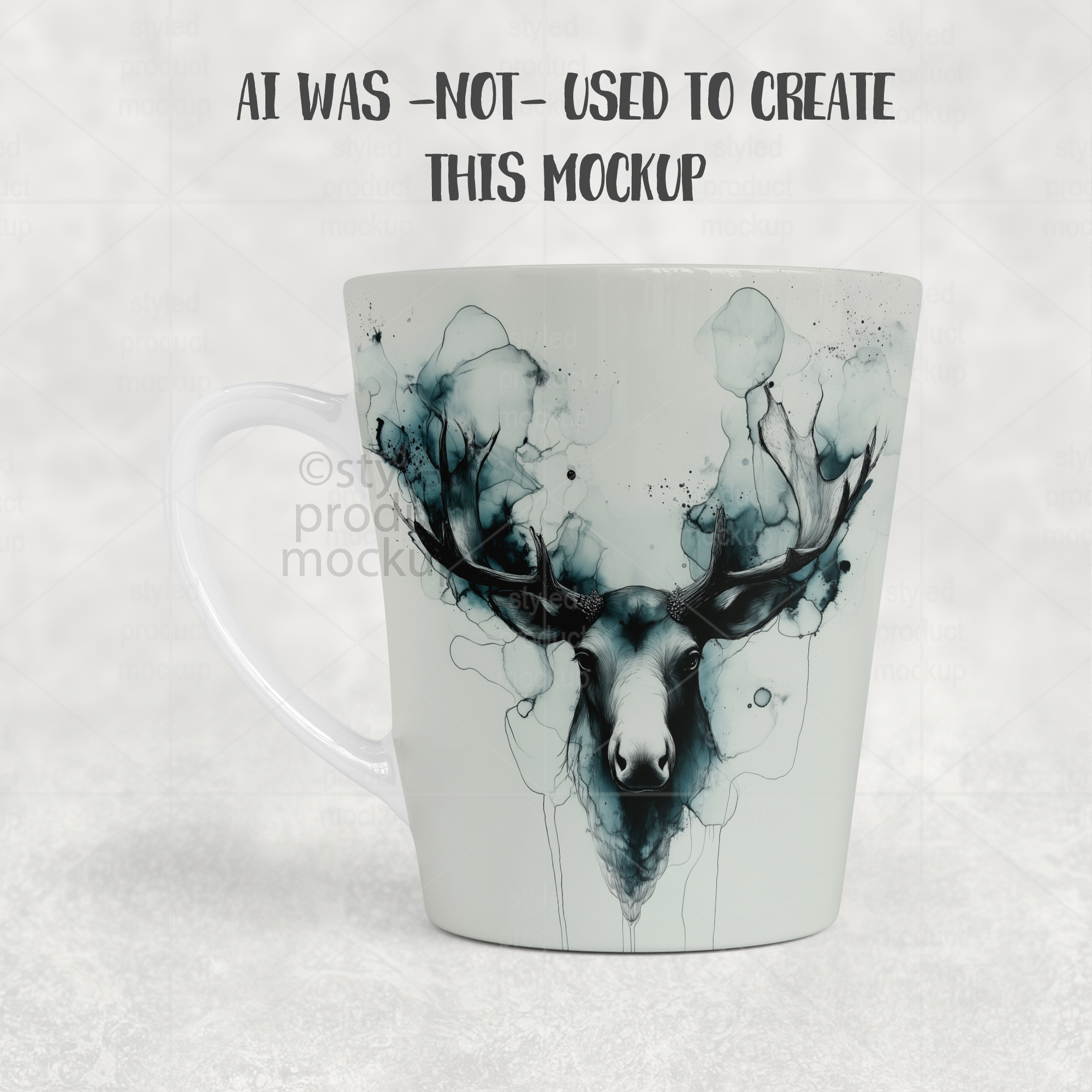 12oz Latte Mug Mockup
