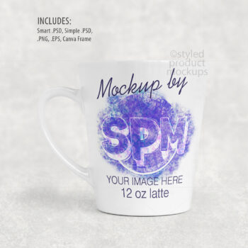 12oz Latte Mug Mockup