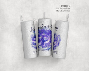 20oz Glitter Tumbler Mockup