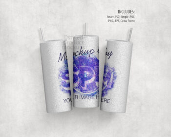 20oz Glitter Tumbler Mockup