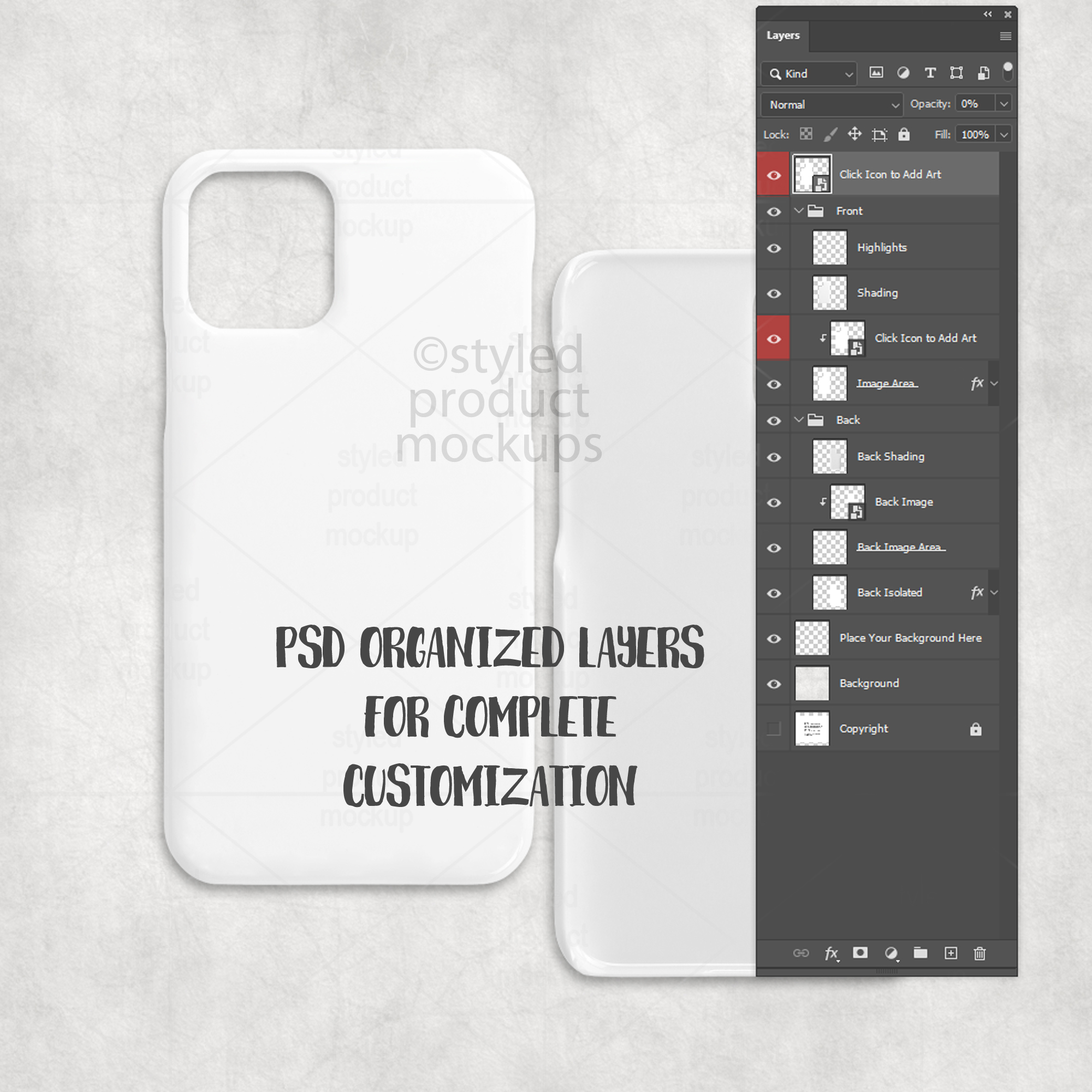 3D iPhone 11 Case Mockup