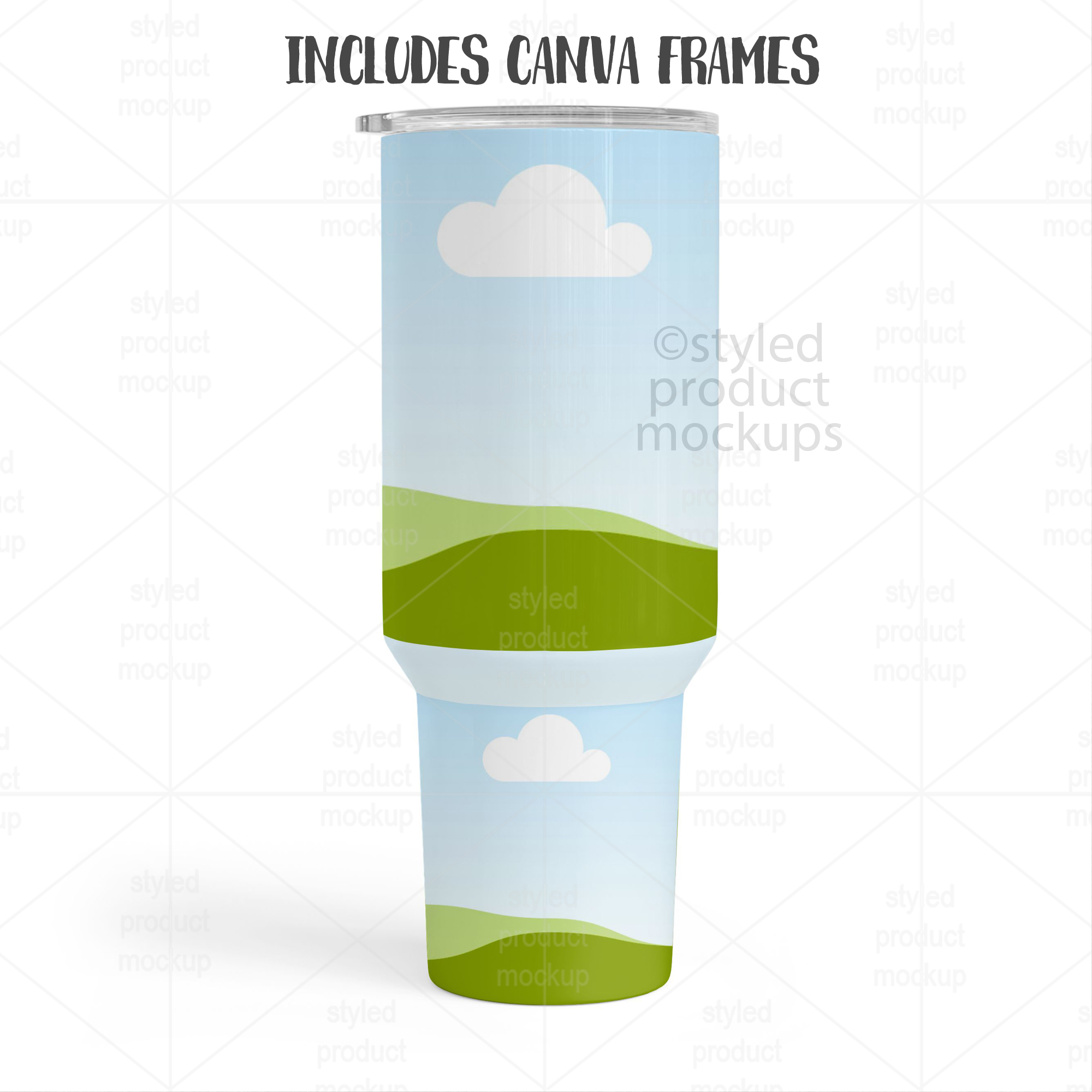 40oz Tumbler Without Handle Mockup