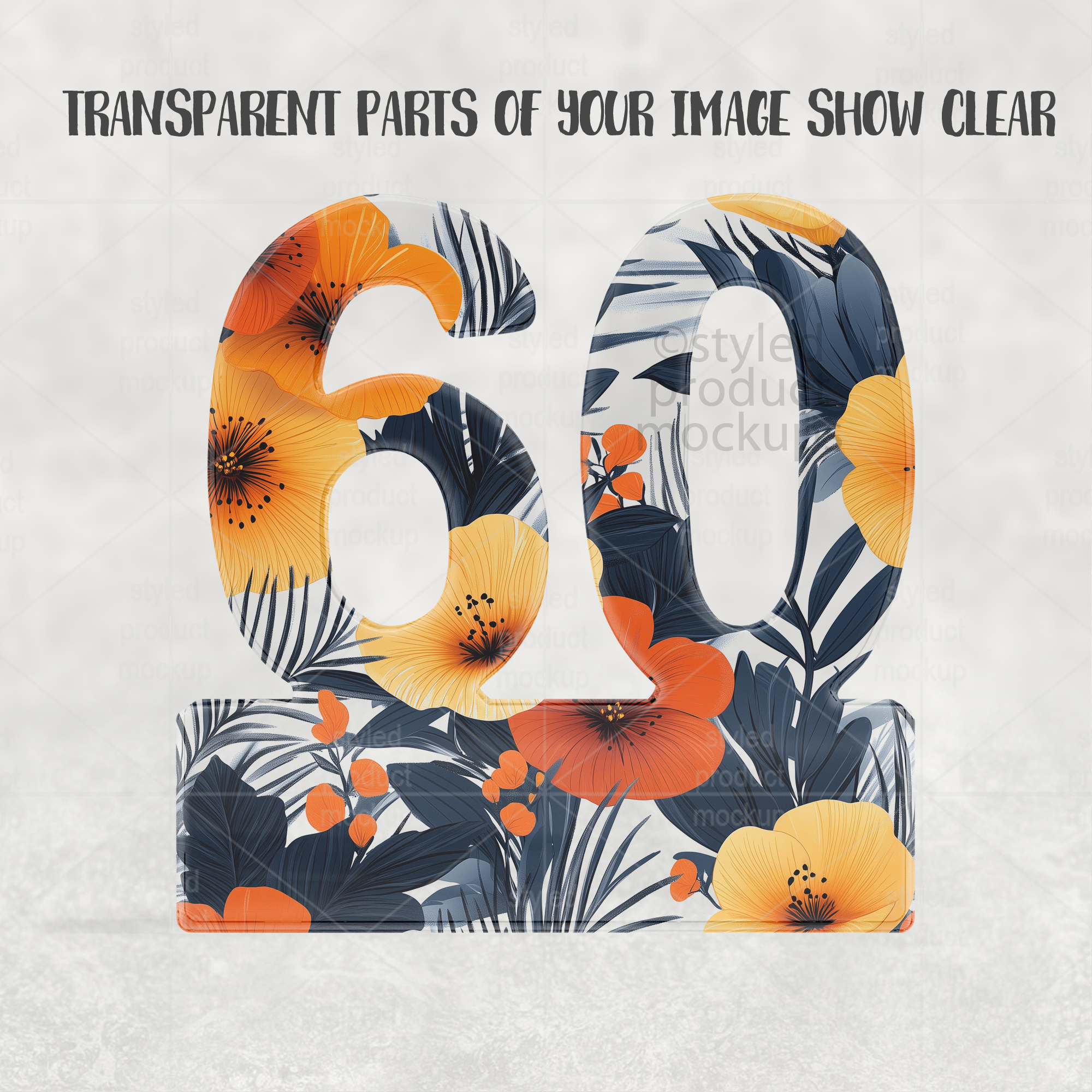 Clear Acrylic 60 Plaque Mockup