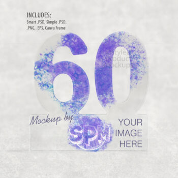 Clear Acrylic 60 Plaque Mockup