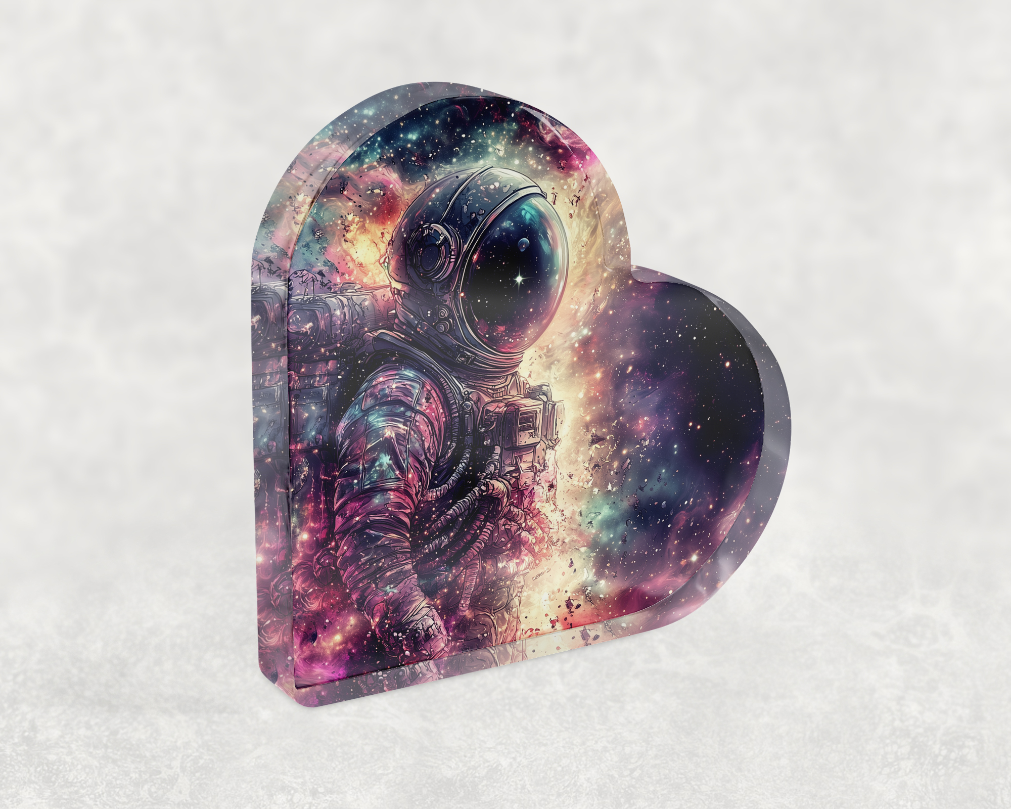 Clear Acrylic Heart Mockup