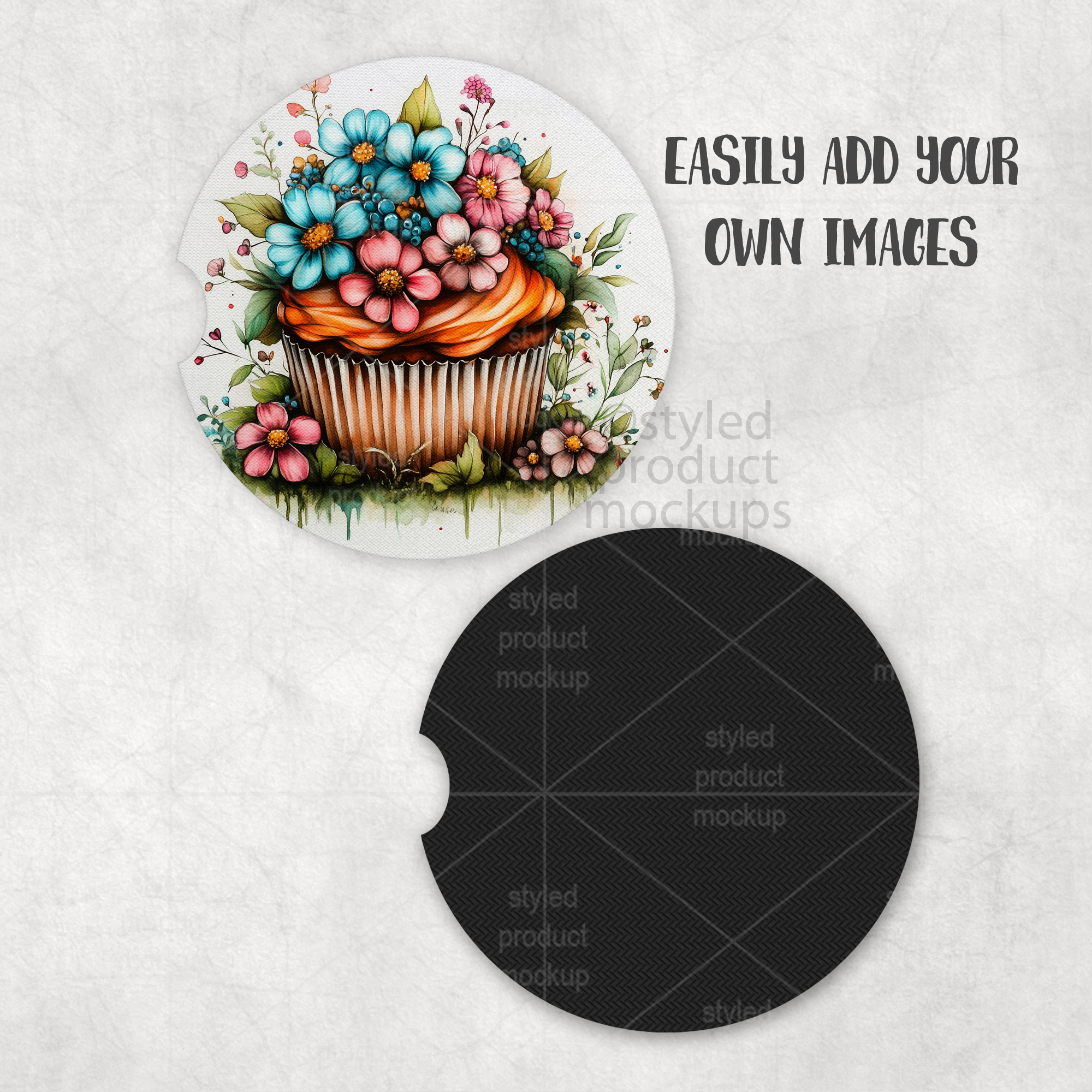 Car Coaster Mockup Front & Back
