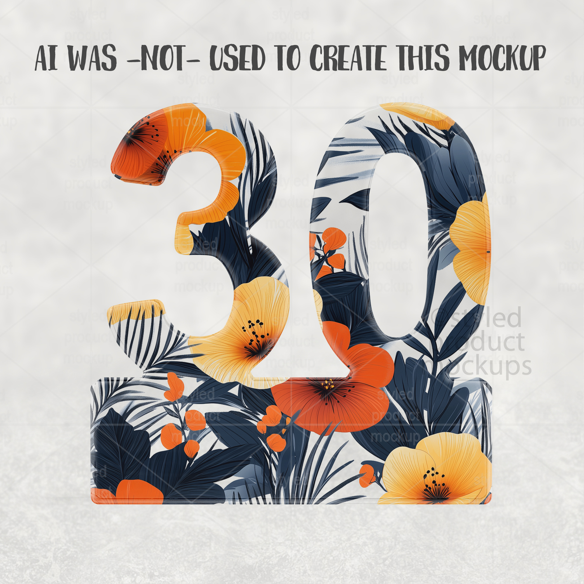 Clear Acrylic 30 Plaque Mockup