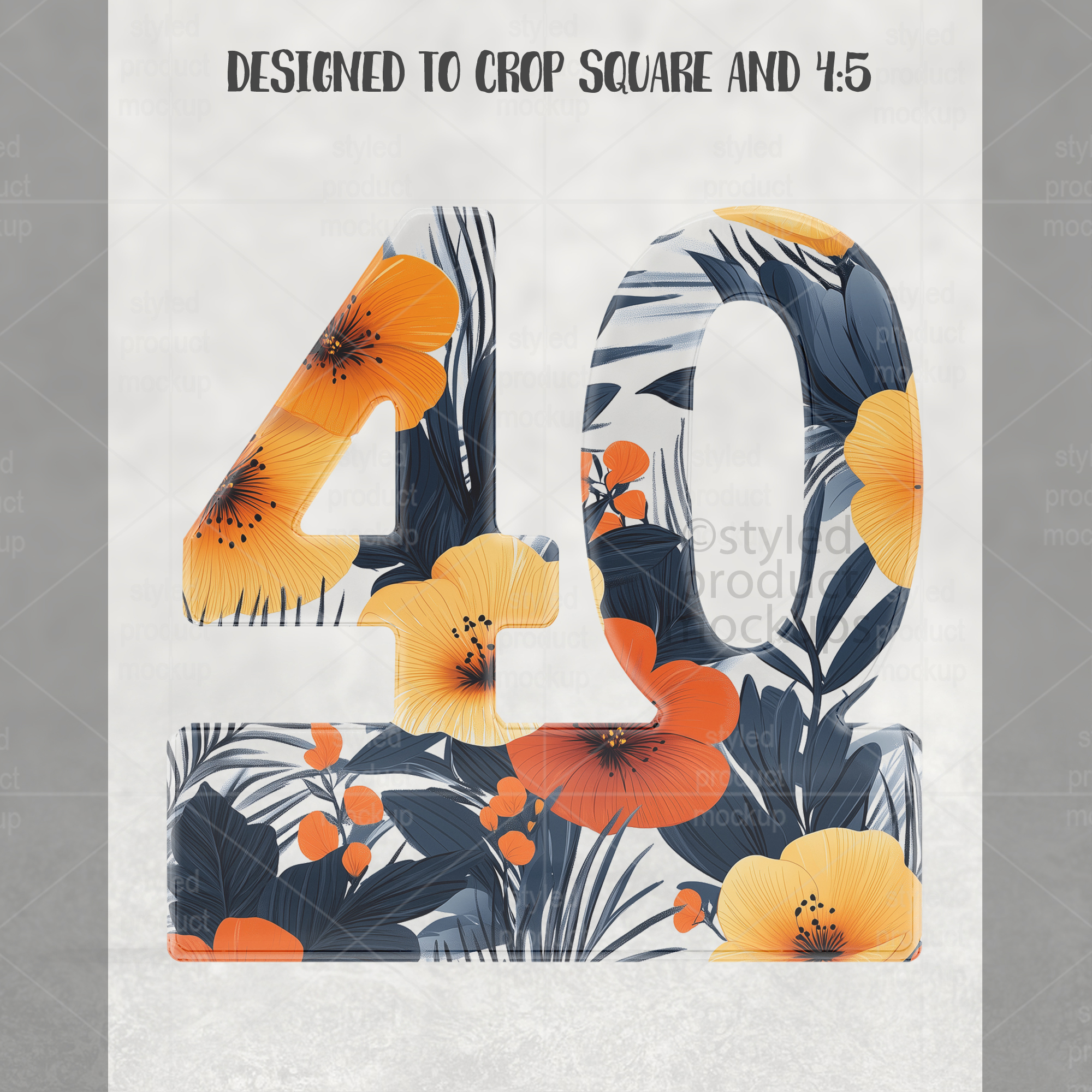 Clear Acrylic 40 Plaque Mockup