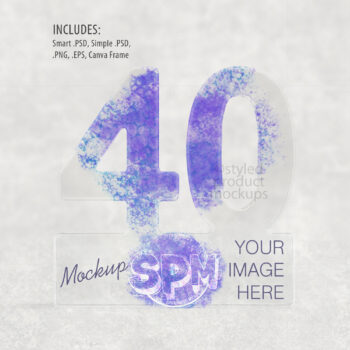 Clear Acrylic 40 Plaque Mockup