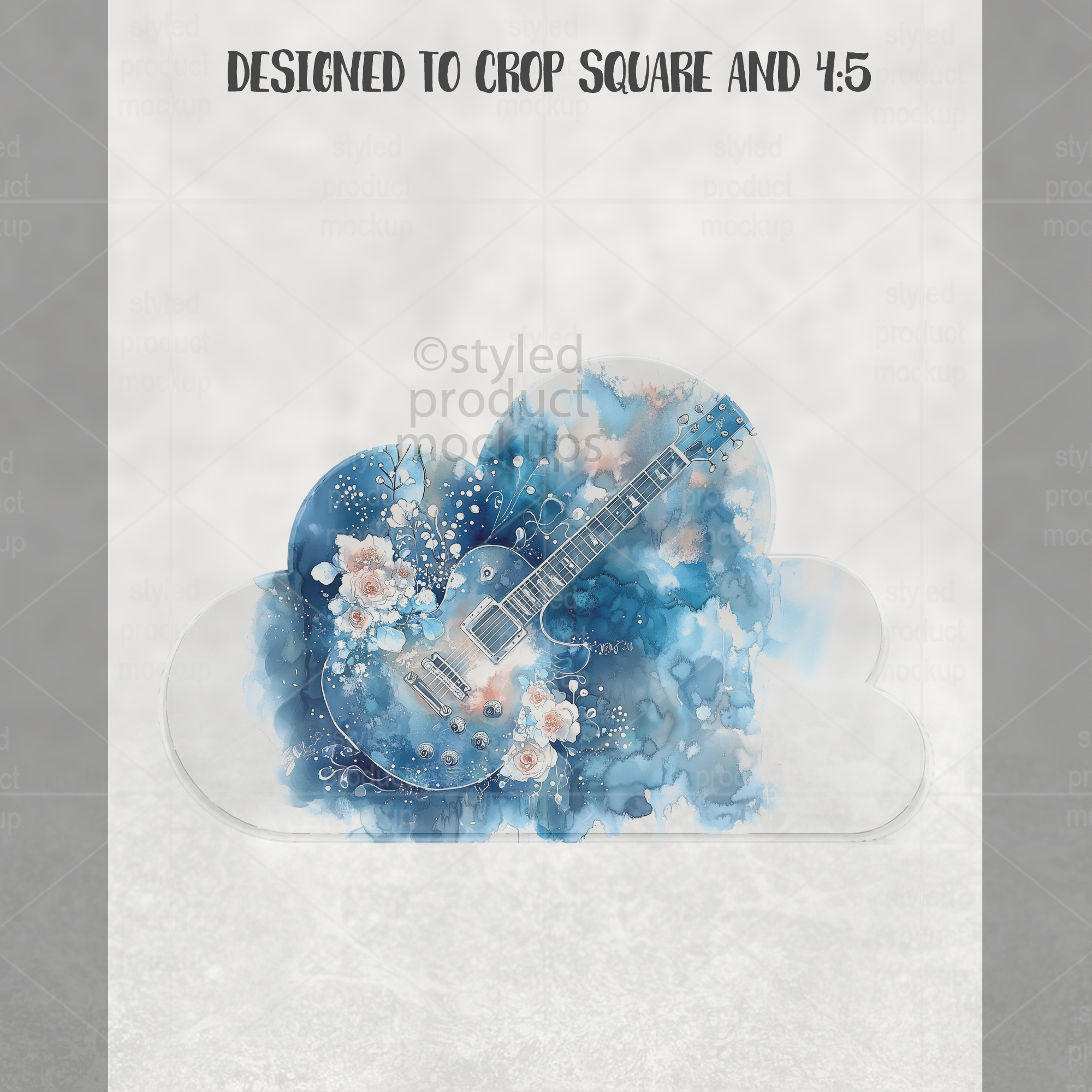 Clear Acrylic Cloud Plaque Mockup