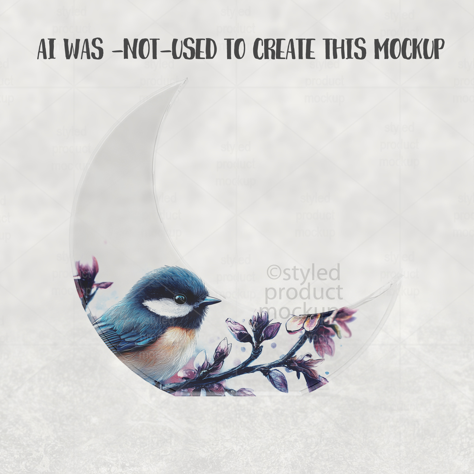 Clear Acrylic Moon Mockup