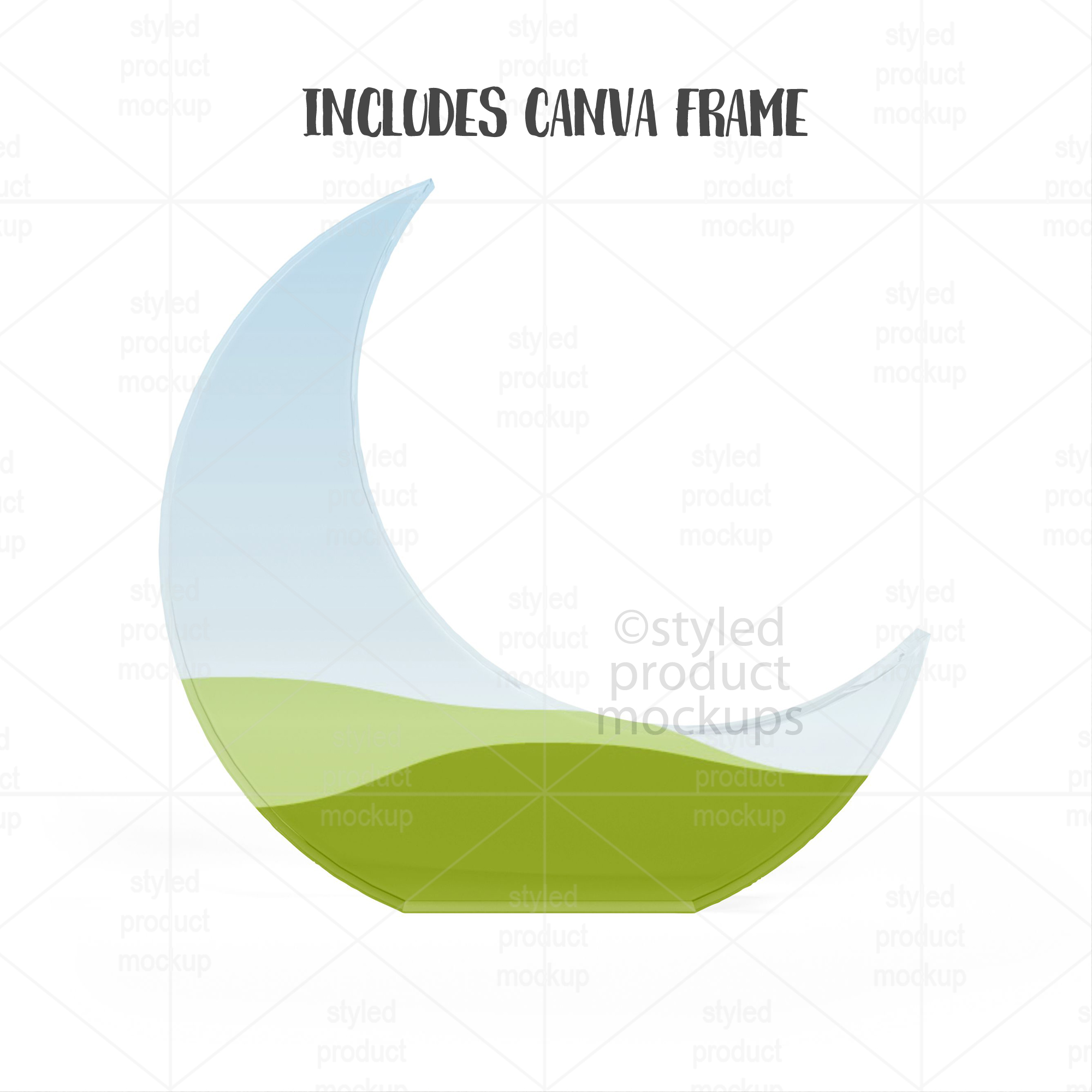 Clear Acrylic Moon Mockup