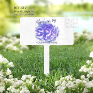 Rectangle Garden Stake Mockup