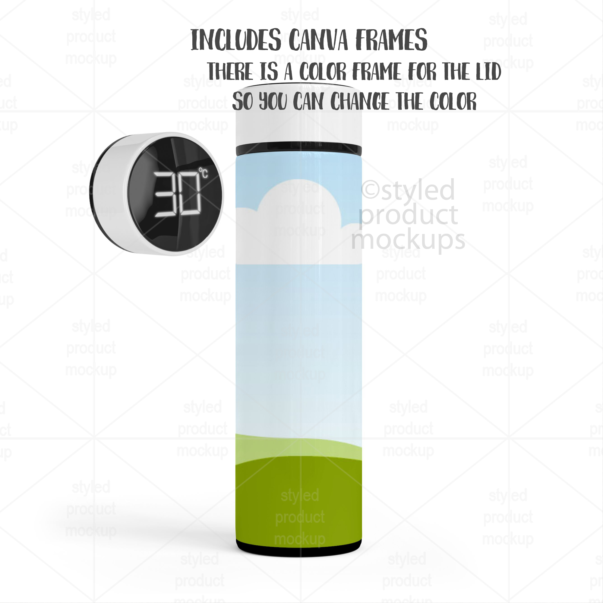 Smart Tumbler with LED Lid Mockup