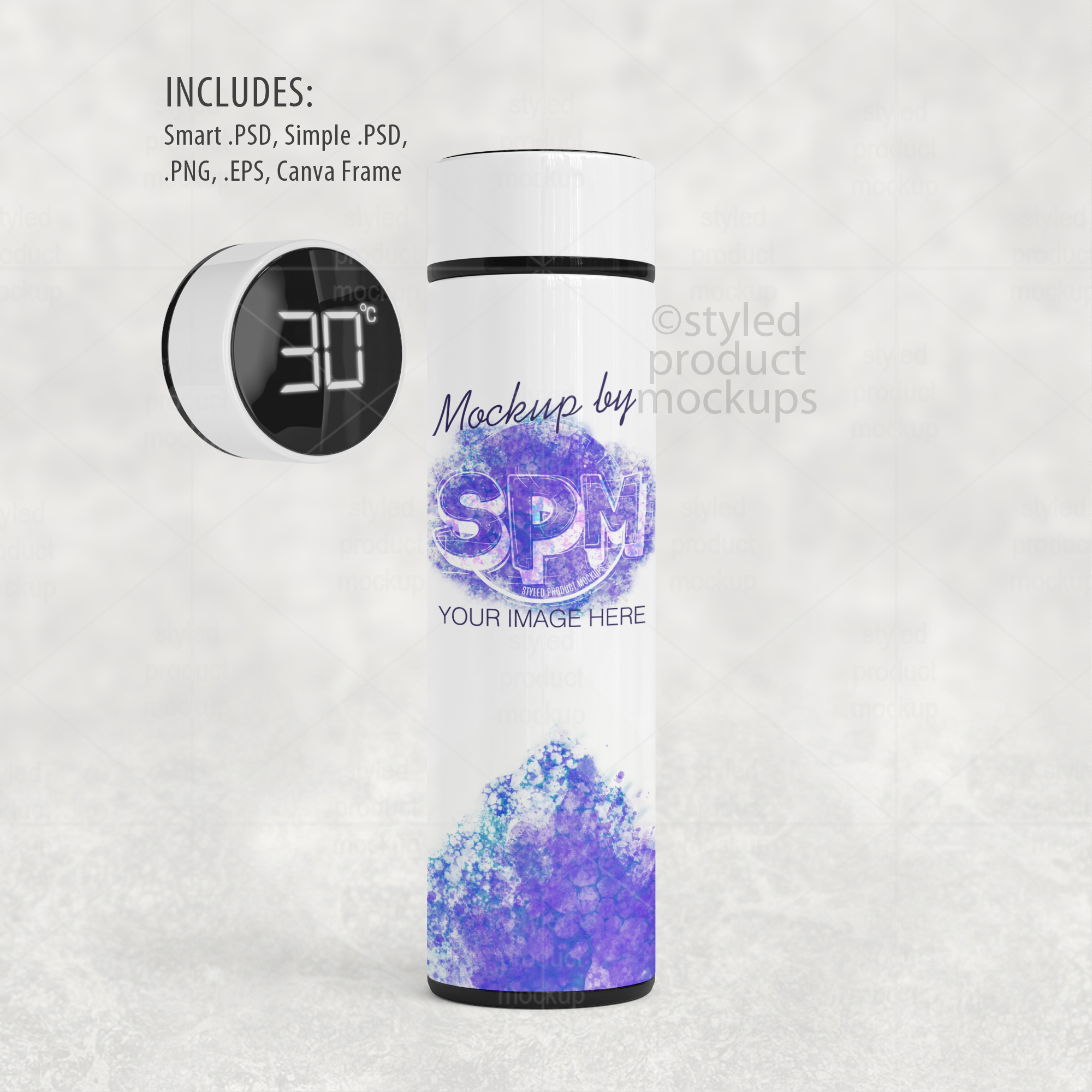 Smart Tumbler with LED Lid Mockup
