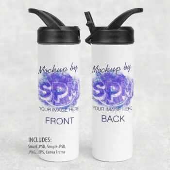 20oz Handle Lid Water Bottle Mockup