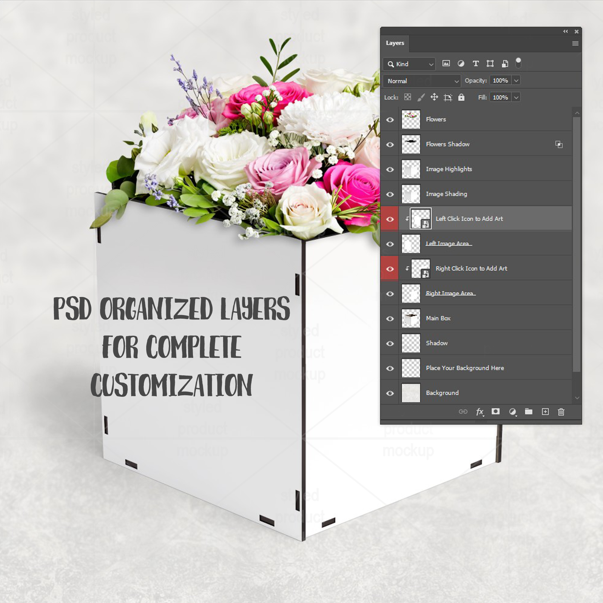 Sublimation Centerpiece Box Mockup
