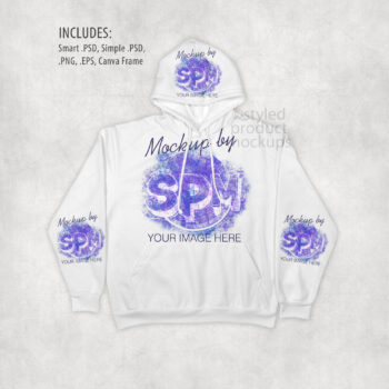 Sublimation Sweatshirt Flat Lay Mockup