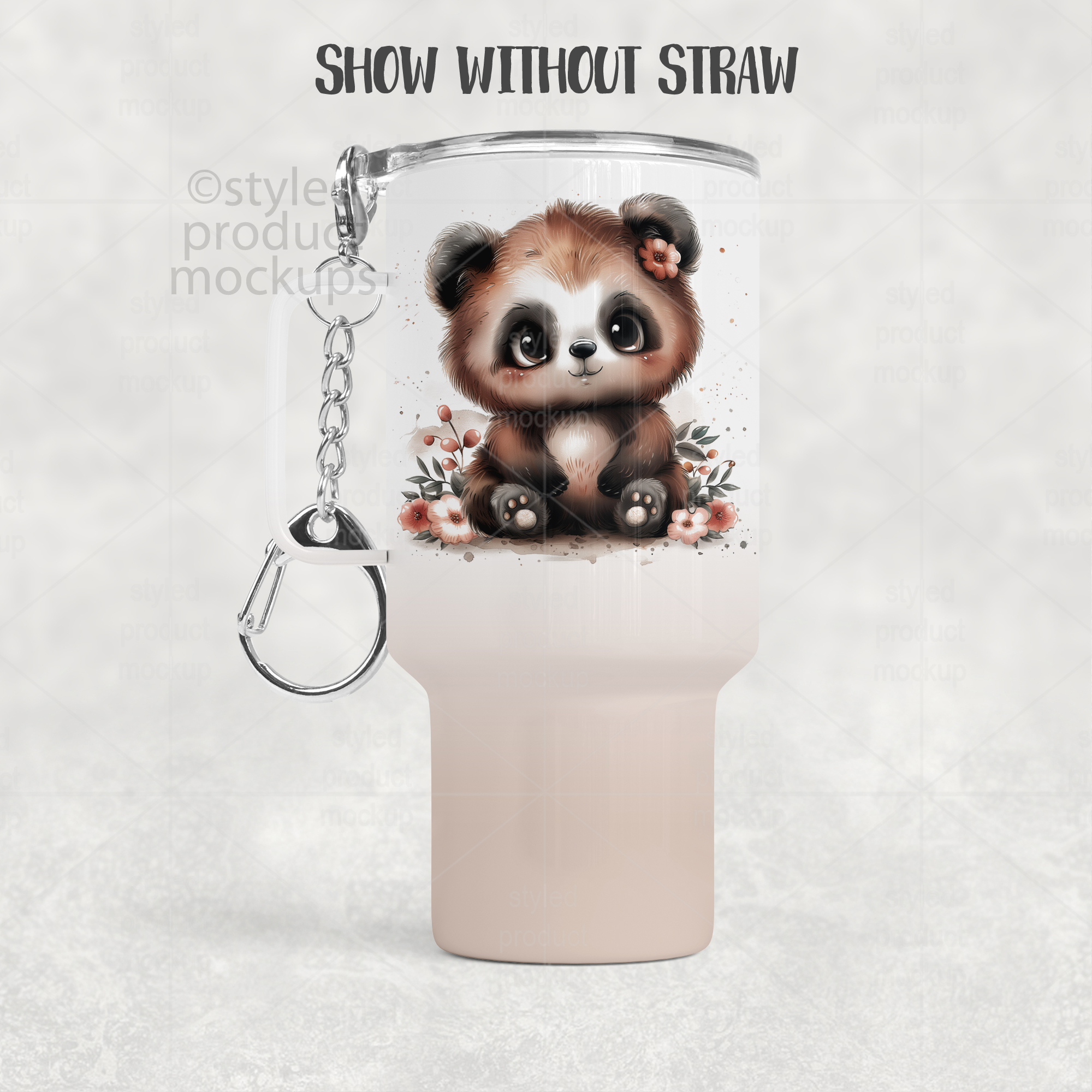 4oz Mini Tumbler Keychain Mockup