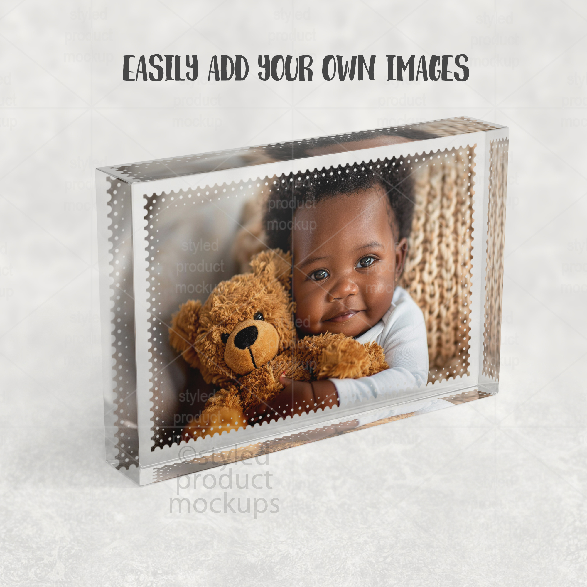 4x6 Crystal Photo Block Mockup