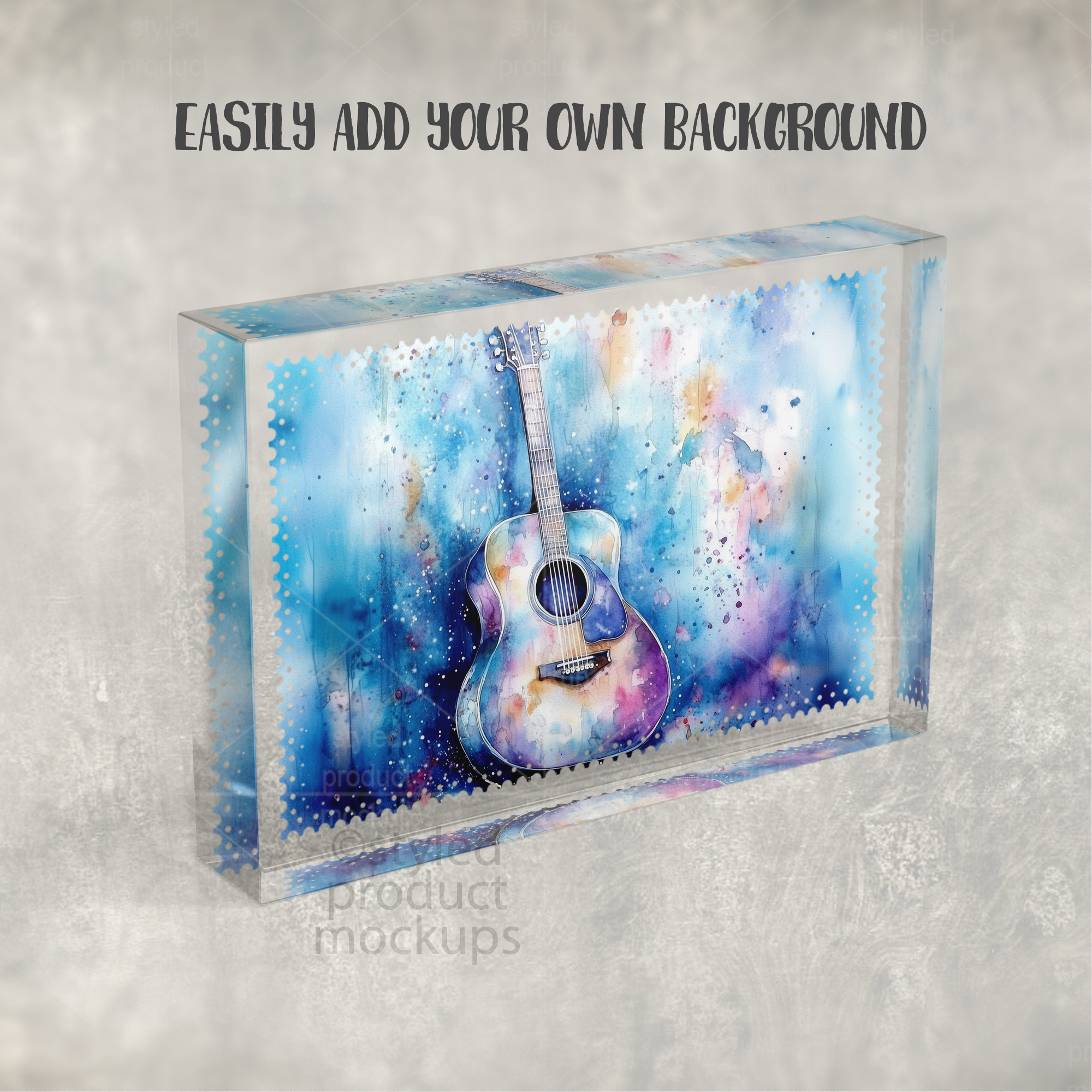 4x6 Crystal Photo Block Mockup