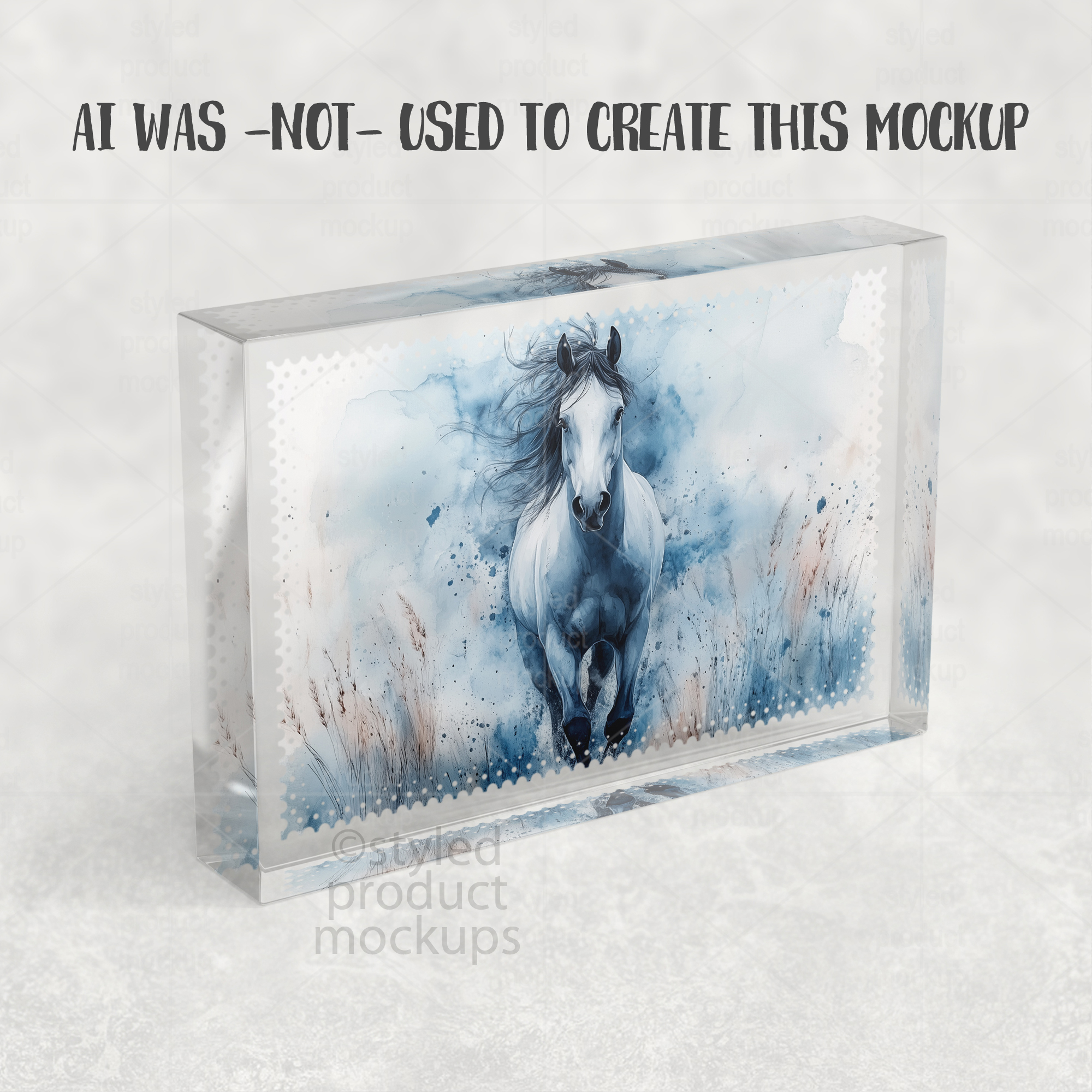 4x6 Crystal Photo Block Mockup