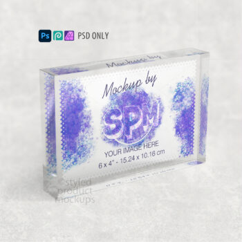 4x6 Crystal Photo Block Mockup