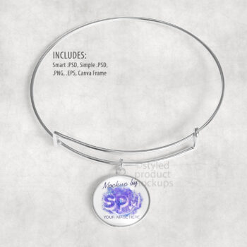 Bangle Bracelet Charm Mockup
