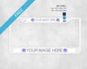 Free License Plate Frame Mockup