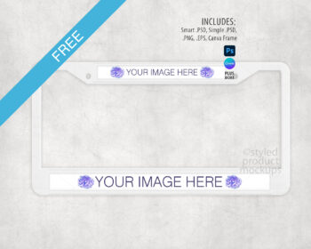 Free License Plate Frame Mockup