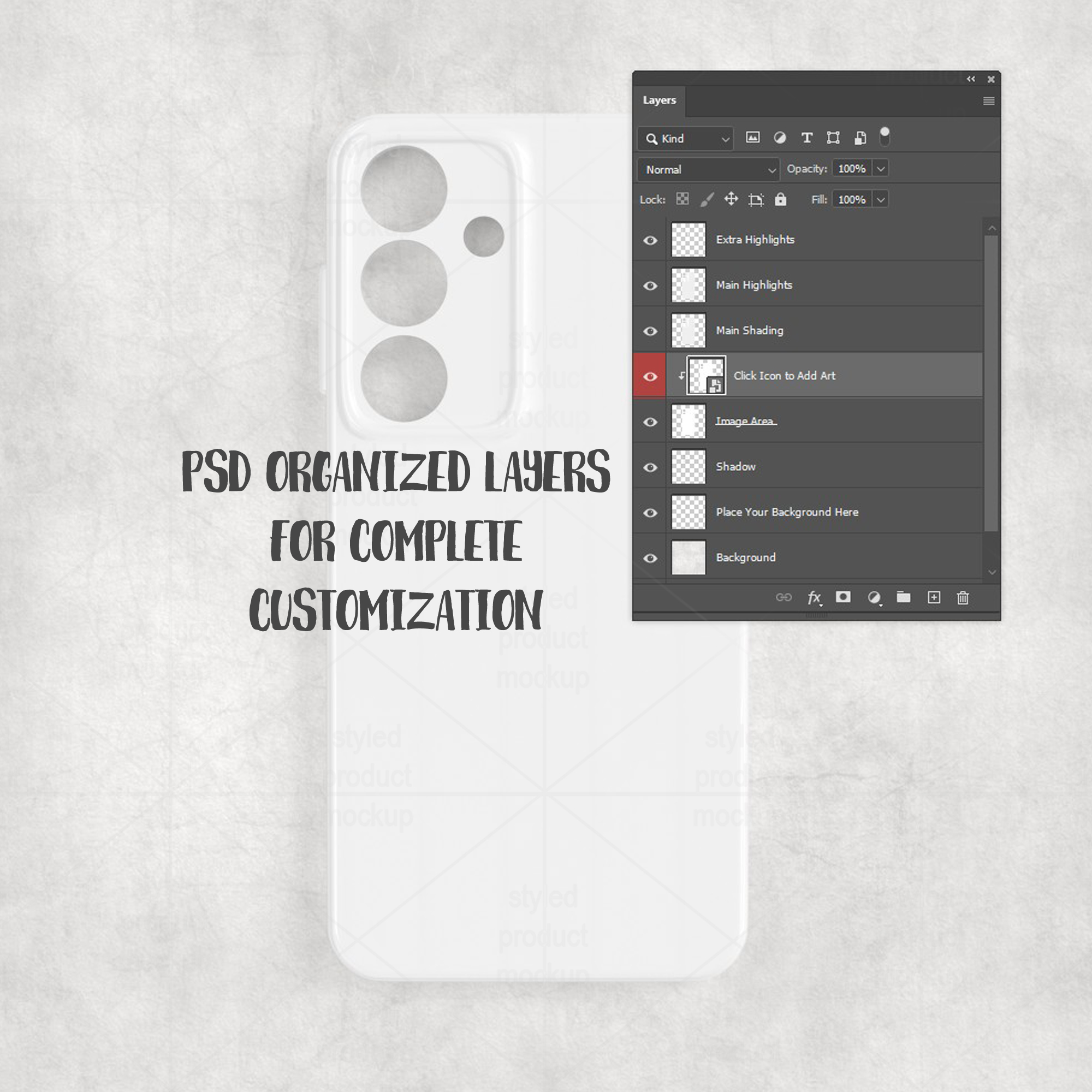 Samsung Galaxy S23 FE 3D Phone Case Mockup