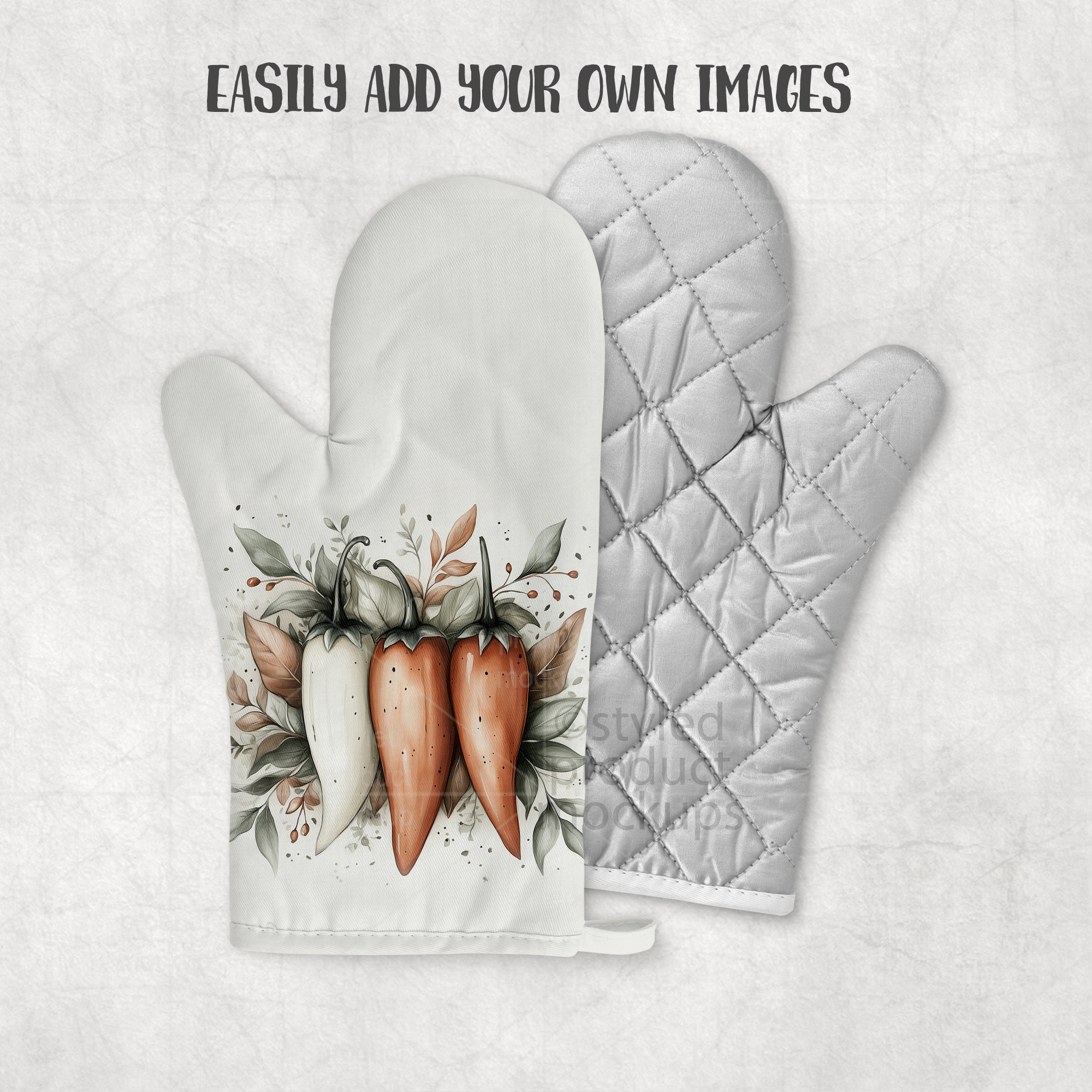 Dye Sublimation Oven Mitt Mockup