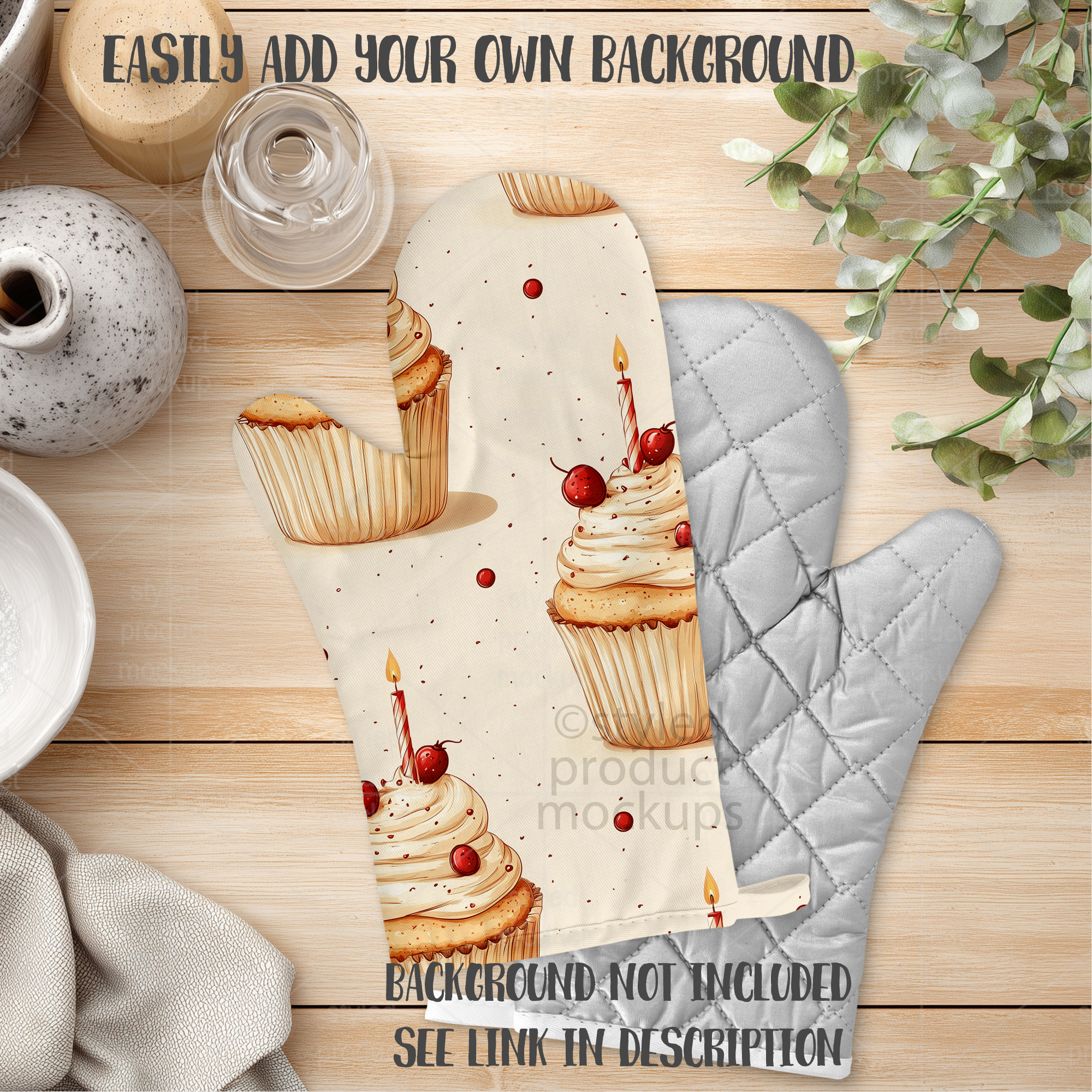 Dye Sublimation Oven Mitt Mockup