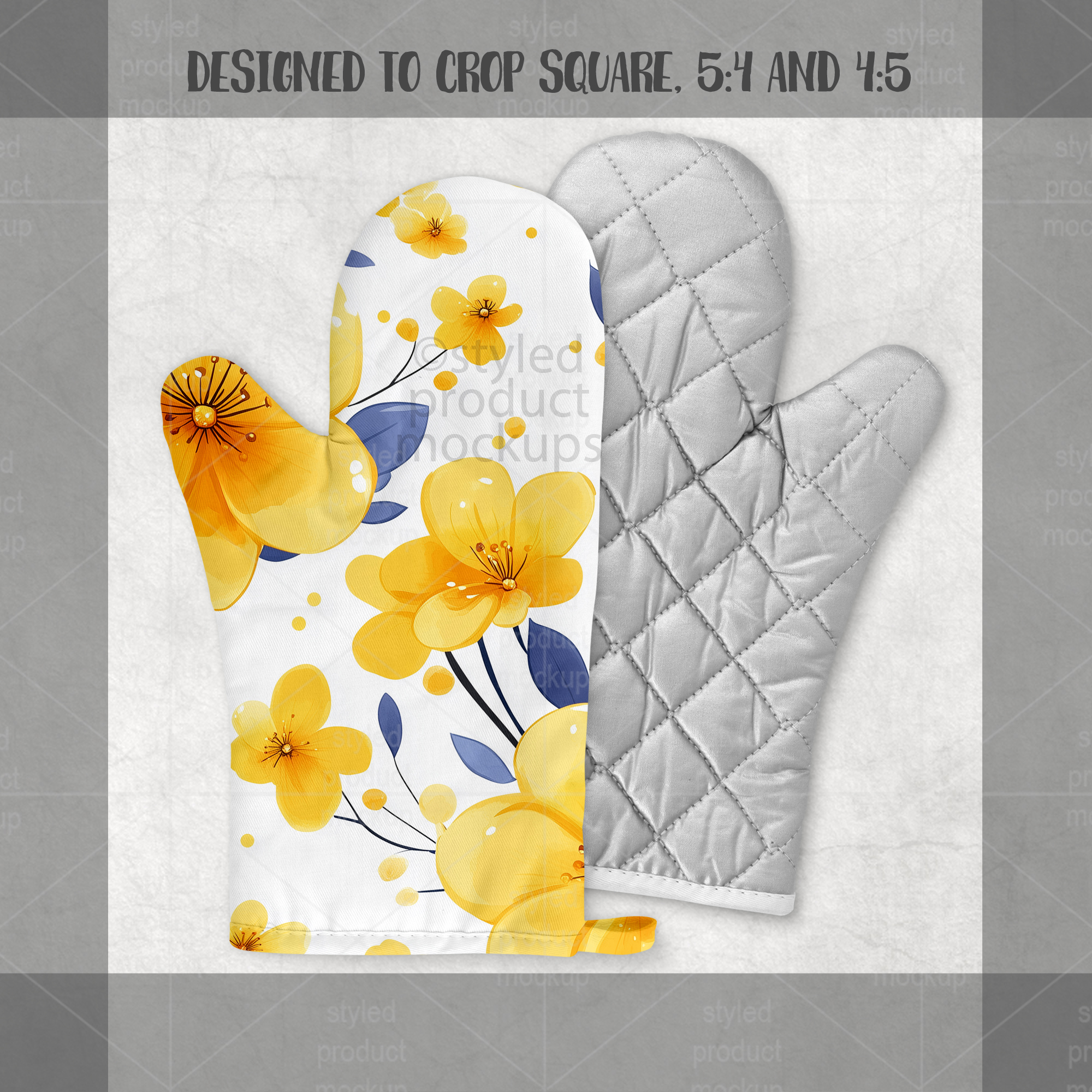 Dye Sublimation Oven Mitt Mockup
