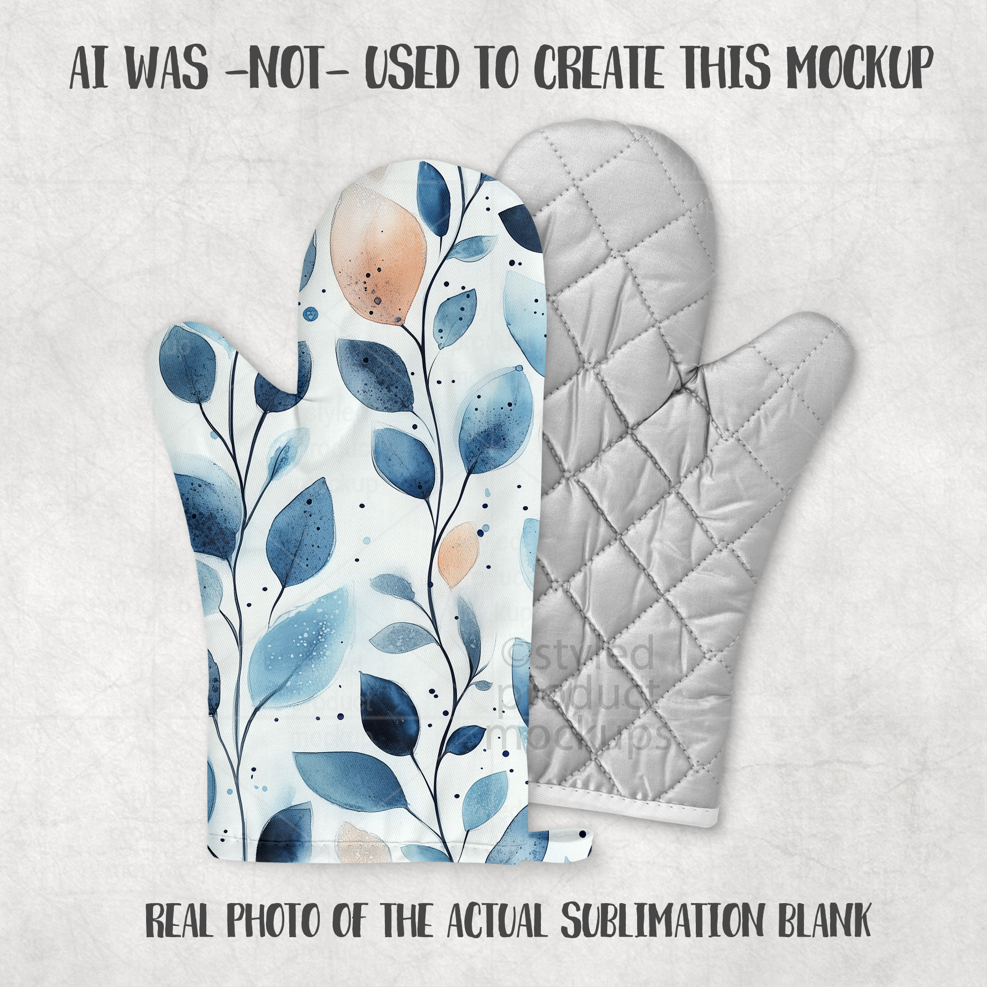 Dye Sublimation Oven Mitt Mockup
