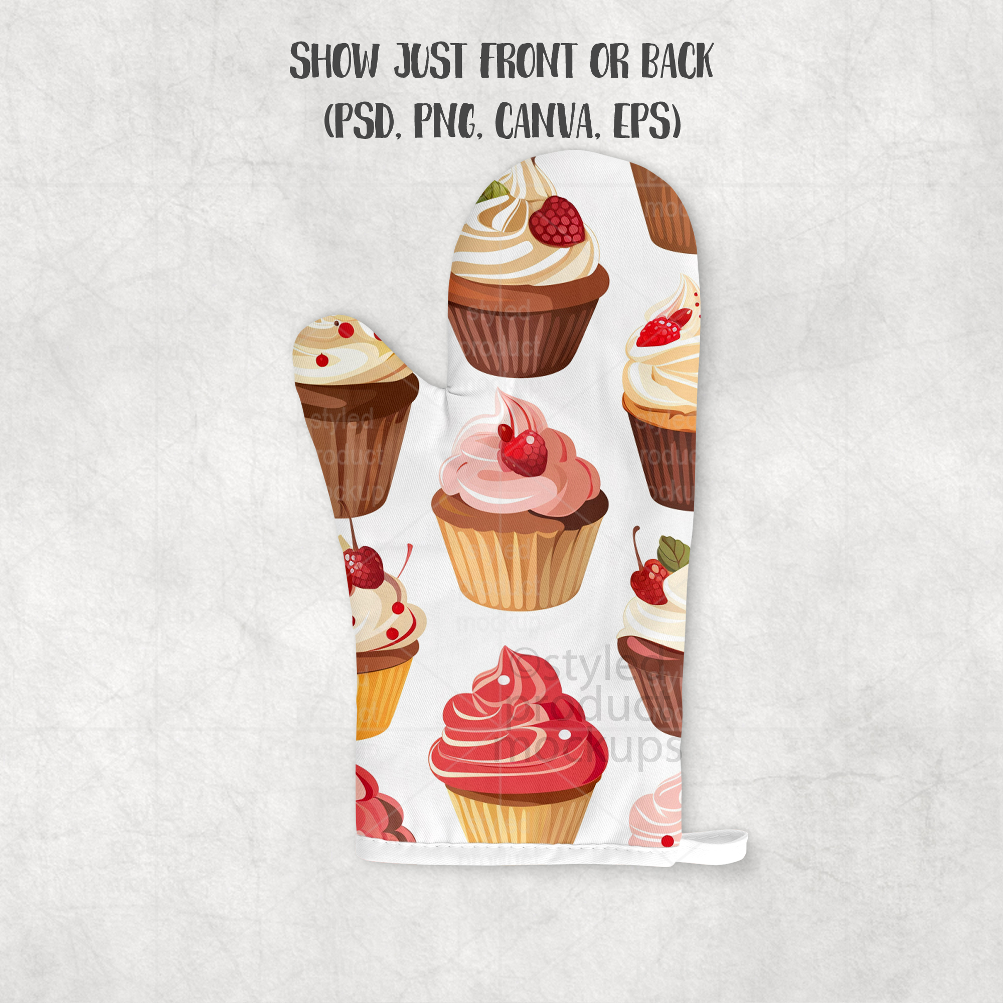 Dye Sublimation Oven Mitt Mockup