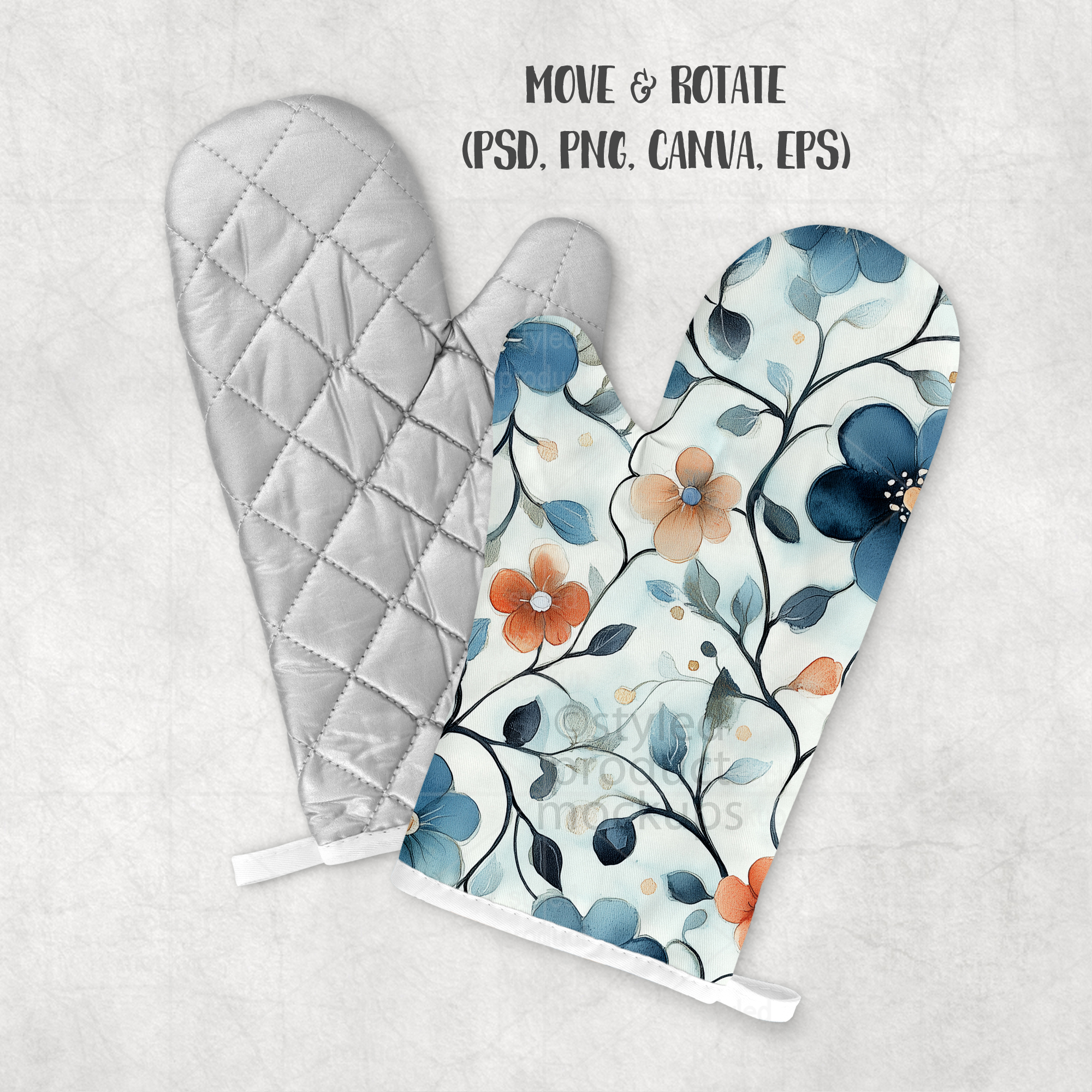 Dye Sublimation Oven Mitt Mockup