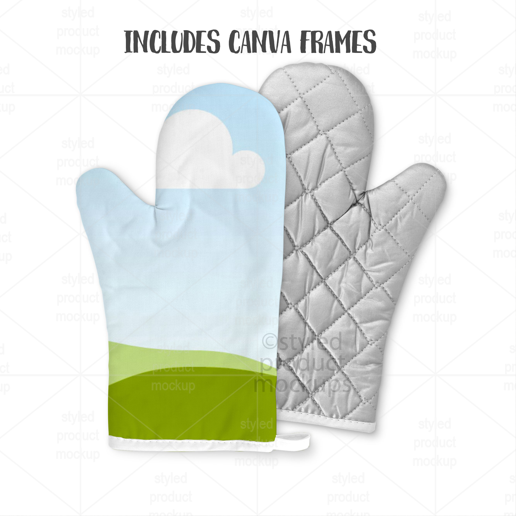 Dye Sublimation Oven Mitt Mockup