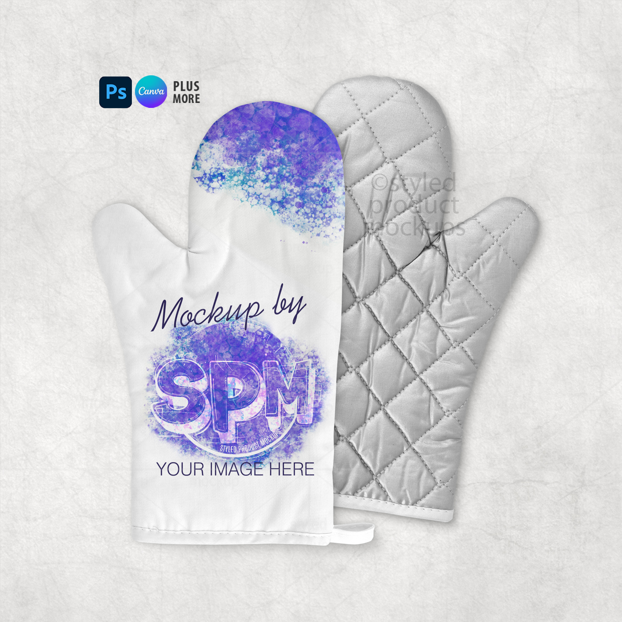 Dye Sublimation Oven Mitt Mockup